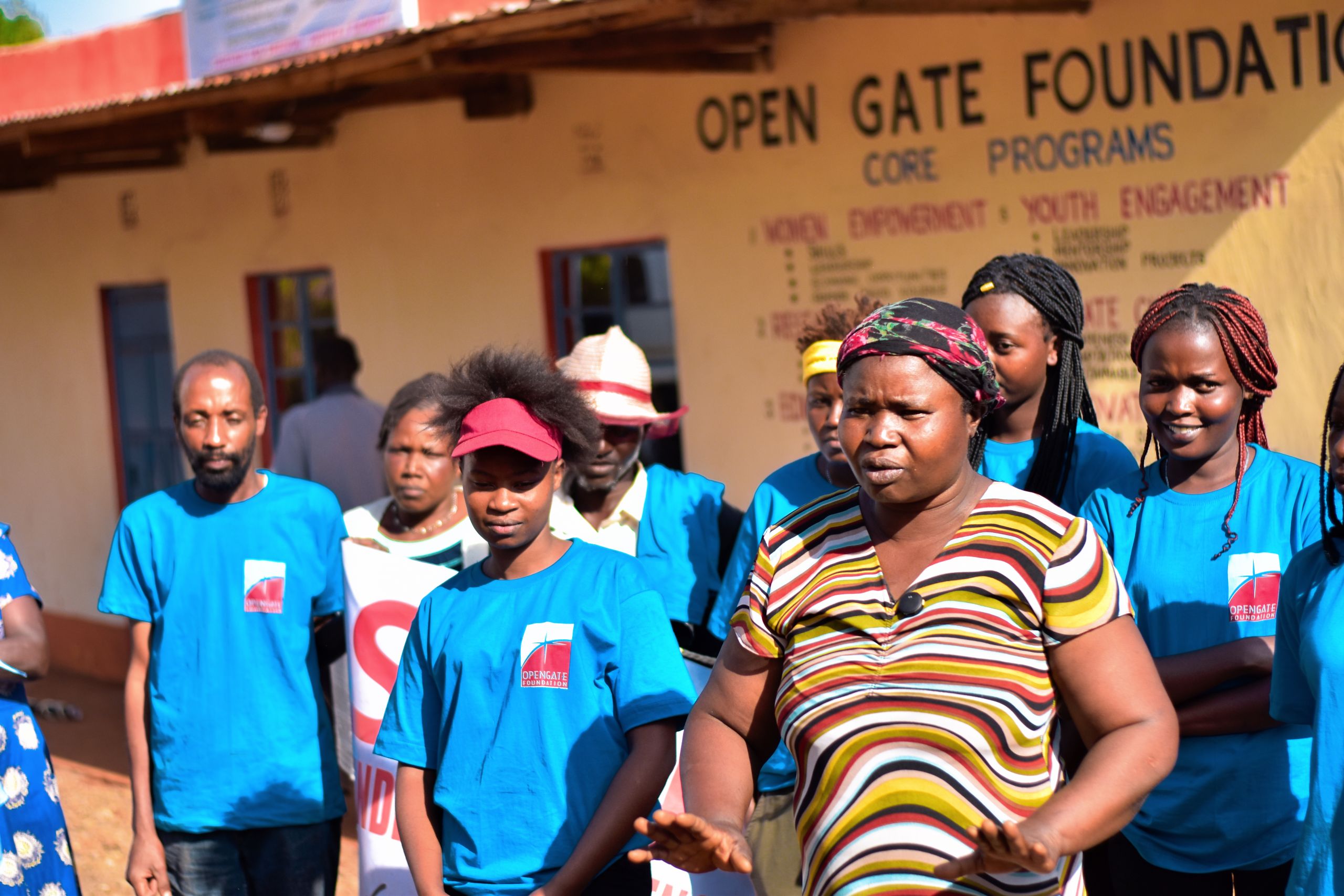 Women and girls participating in Open Gate Foundation community activities